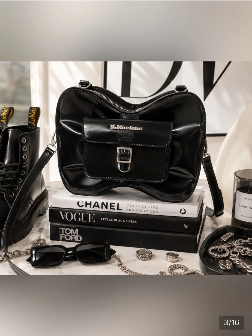 Dr. Martens Vegan Black Bow Shoulder Bag or Backpack